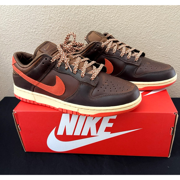 Nike Dunk Low Retro Sneakers Light British Brown Mens Size 10 HQ3448 262 BNIB